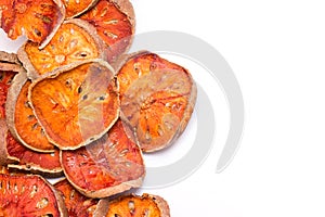 Slices Of Dried Bael Fruit.