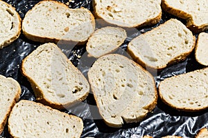 Slices of dry old bread