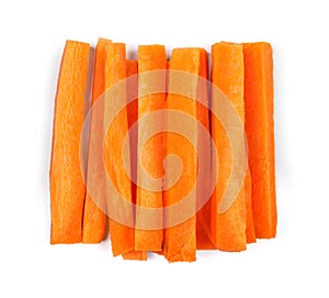 Slices of fresh carrots