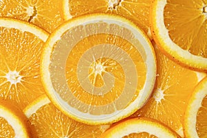 Slices of fresh and juicy oranges