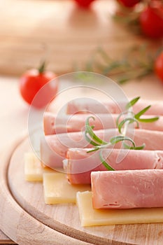 Slices of ham