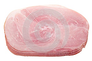 Slices of ham isolated