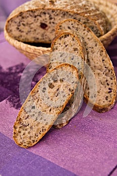 Slices of homemade bread