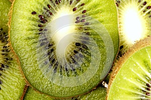 Slices of juicy kiwi