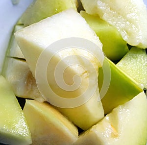 slices of a juicy melon