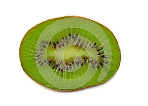 Slices kiwi fruit isolated on white background top view