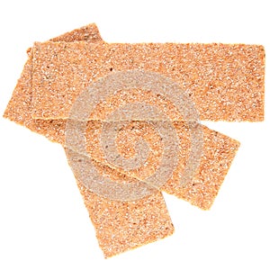 Slices of low caloric crispbread