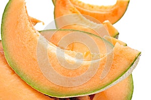 Slices of Persian melon