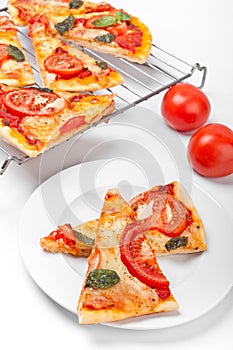 Slices of pizza