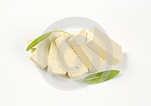 Slices of plain firm tofu