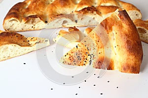 Slices of Ramadan Pita (Ramazan Pidesi) Traditional photo