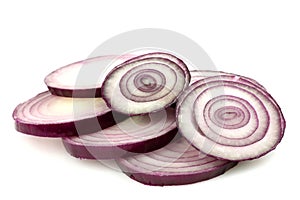 Slices of red onion