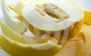 Slices of ripe melon