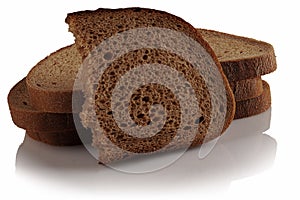 Slices of rye bread