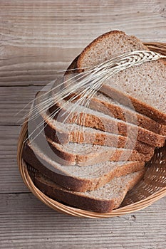 slices of rye bread and ears of corn