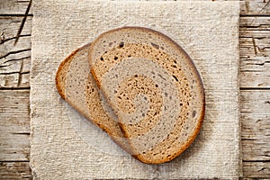 Slices in rye bread