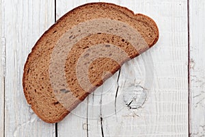 Slices of rye bread on a table