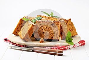 Slices of spice cake