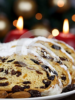 Slices of Stollen Cake