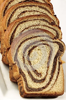 Slices of traditional cake - cozonac