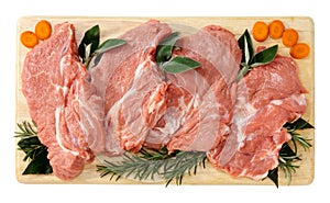 Slices veal photo