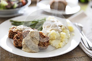 Vegan Lentil Loaf Dinner