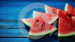 Slices of watermelon. Generative AI