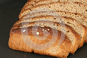 Slices of whole grain bread