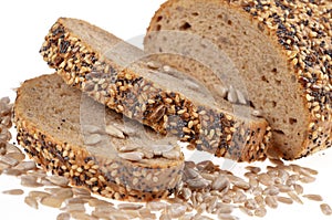 Slices whole grain bread