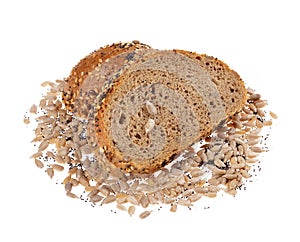 Slices whole grain bread