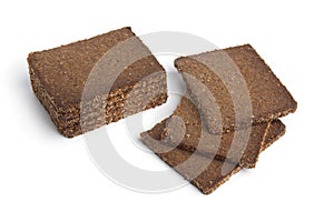 Slices of whole grain rye bread