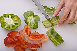 Slicing Bell Peppers