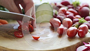 Slicing Cherry Tomatoes