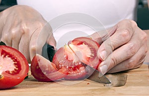 Slicing Tomatoes photo