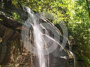 Slick Rock Falls in Pisgah National Forest