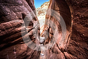 Slickrock Canyon Rock Walls And Trail