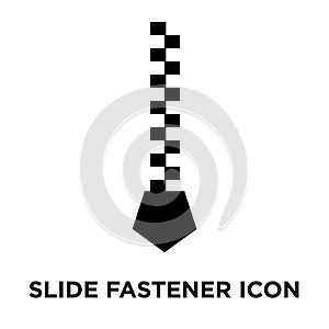 slide fastener icon vector isolated on white background, logo co