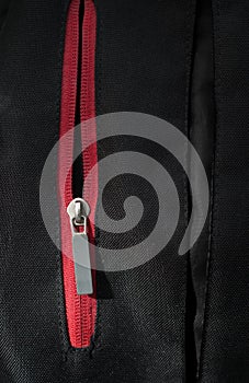 Slide fastener red zip