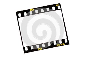 Slide film strips with empty frames