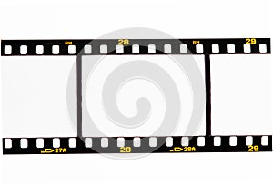 Slide film strips with empty frames