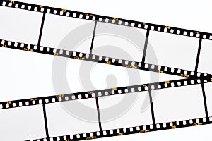 Slide film strips with empty frames