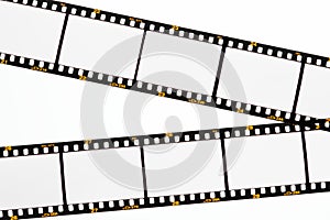Slide film strips with empty frames