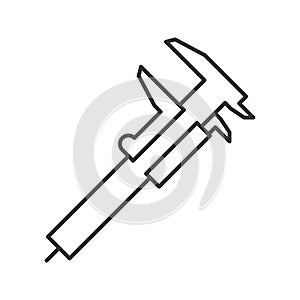 Slide gauge linear icon