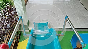 A Slide for Kids at Kindergartens Playground