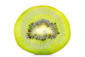 slide kiwi fruit isolate on white