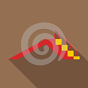 Slide playground icon, flat style