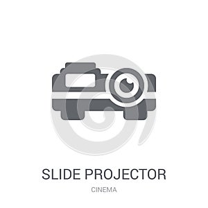 slide projector icon. Trendy slide projector logo concept on white background from Cinema collection