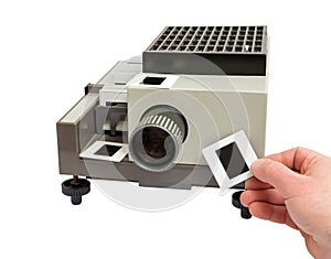 Slide projector isolated