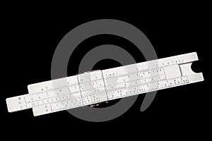 Slide rule with copy space photo