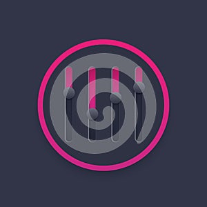 Slider bar vector ui element